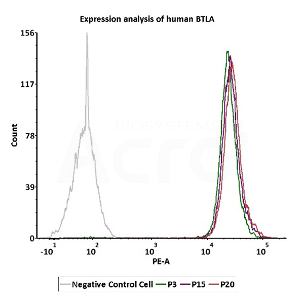 Inhibition of human BTLA overexpressing on CHO cells induced reporter activity by anti-human BTLA antibody.