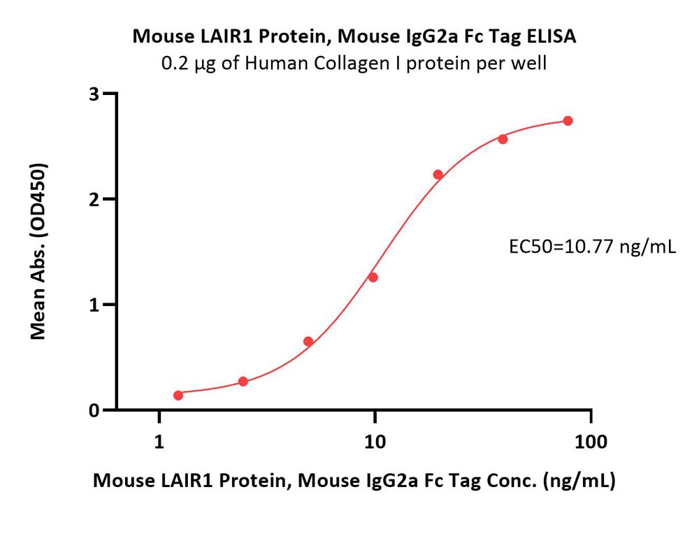 Mouse LAIR1 / CD305 Protein, Mouse IgG2a Fc Tag, low endotoxin