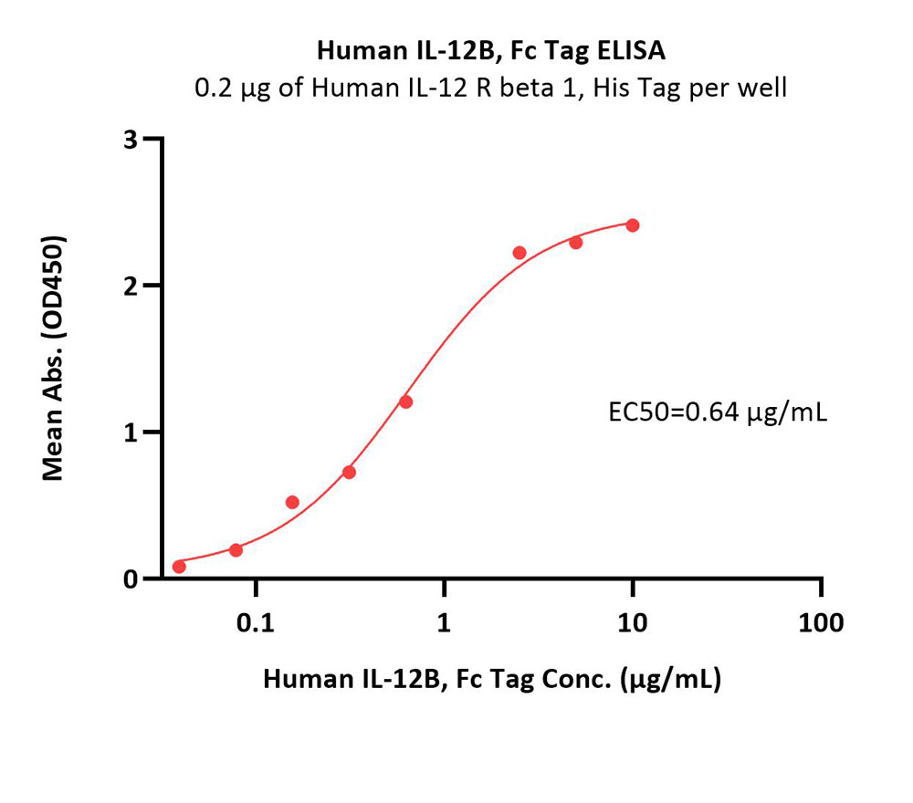 Human IL-12B / NKSF2 / p40 Protein, Fc Tag