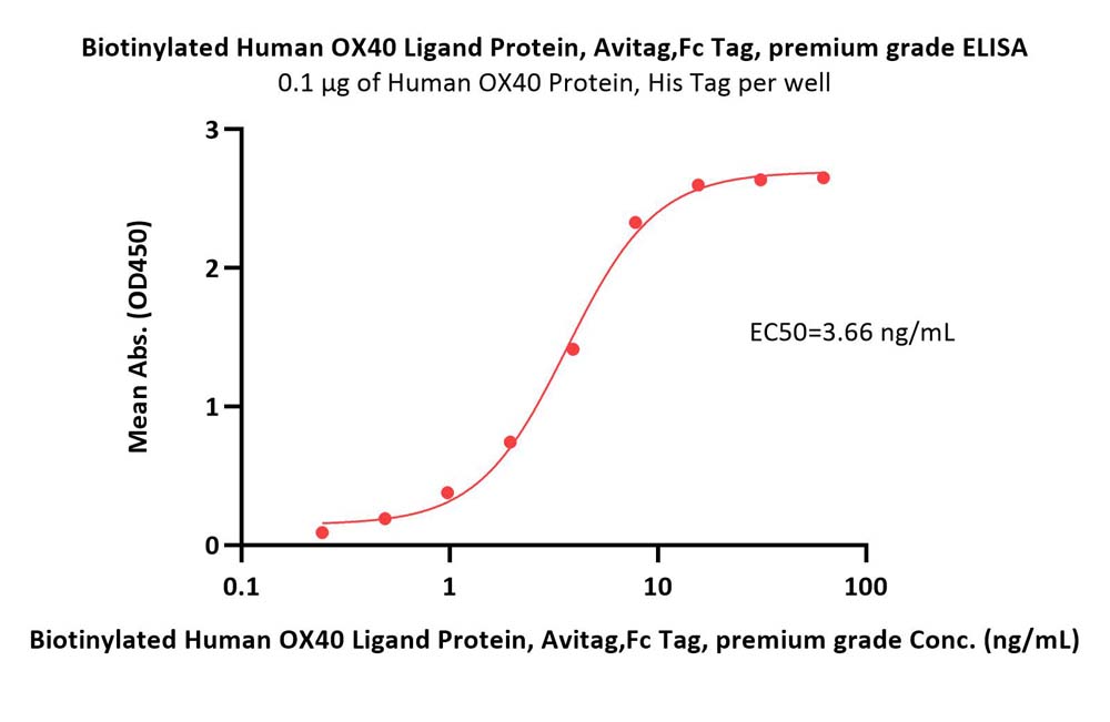 Biotinylated Human OX40 Ligand / TNFSF4 Protein, Fc,Avitag™, pr
