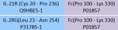 IL-21 R & IL-2 R gamma Structure