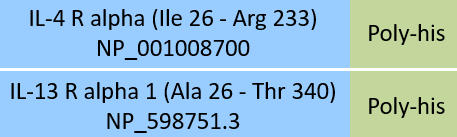 IL-4 R alpha & IL-13 R alpha 1 Structure