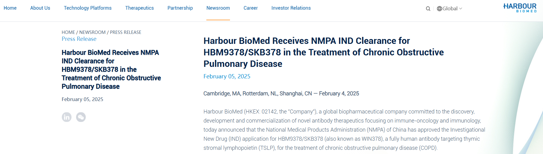 TSLP Antibody Approved for Clinical Trials