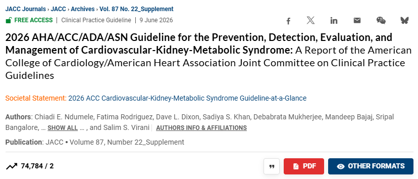 Key Literature Supporting Cardio-Kidney-Metabolic (CKM) Syndrome Guidelines