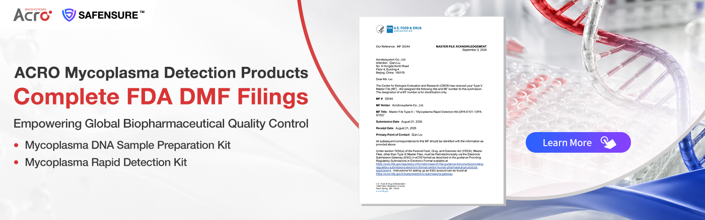 FDA DMF for Mycoplasma Detection Products: Supporting Biopharmaceutical QC and Regulatory Submissions