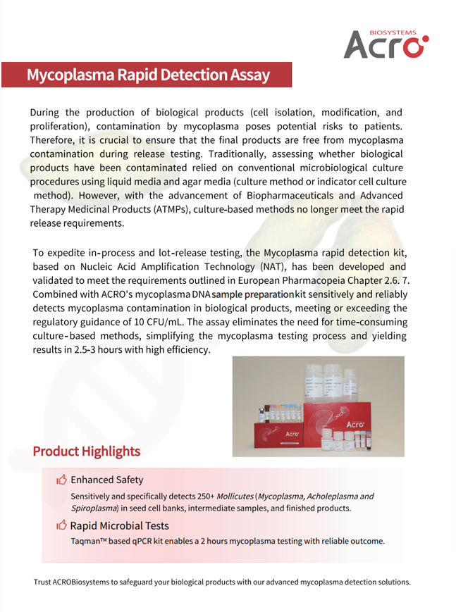 [Flyer] Mycoplasma Rapid Detection Assay