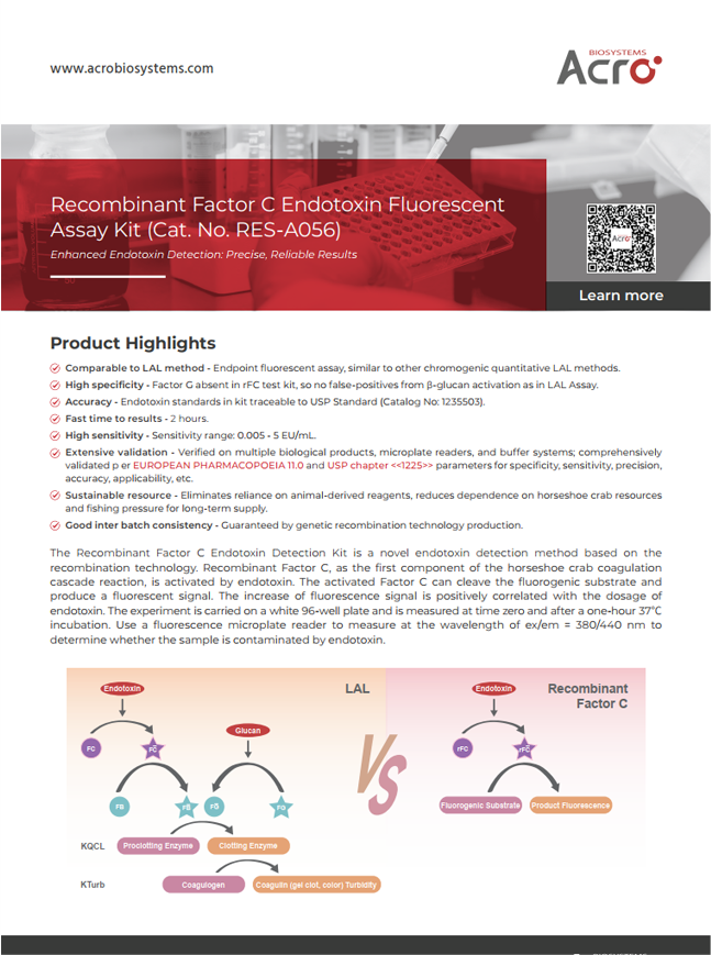 【Flyer】Recombinant Factor C Endotoxin Fluorescent Assay Kit