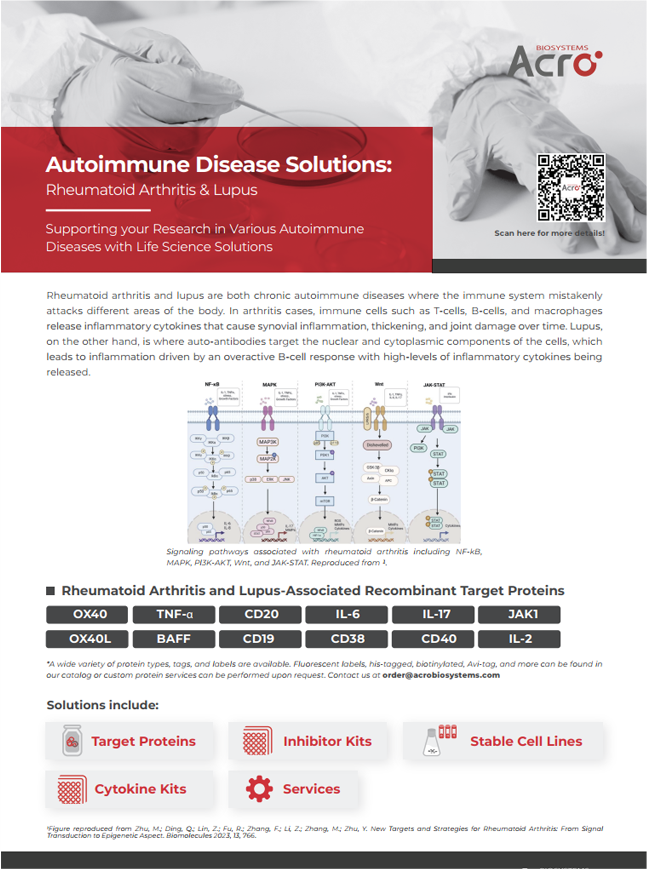 [Flyer] Solutions for Autoimmune Disease Research - Lupus and Arthritis
